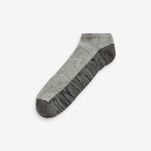 Load image into Gallery viewer, 5 Pack Blue/Grey Cushioned Trainer Socks
