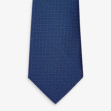 Load image into Gallery viewer, Blue Textured Tie With Tie Clip 2 Pack
