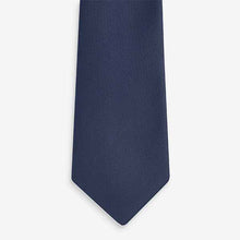 Load image into Gallery viewer, Green / Navy Blue Spot Textured Tie With Tie Clip 2 Pack
