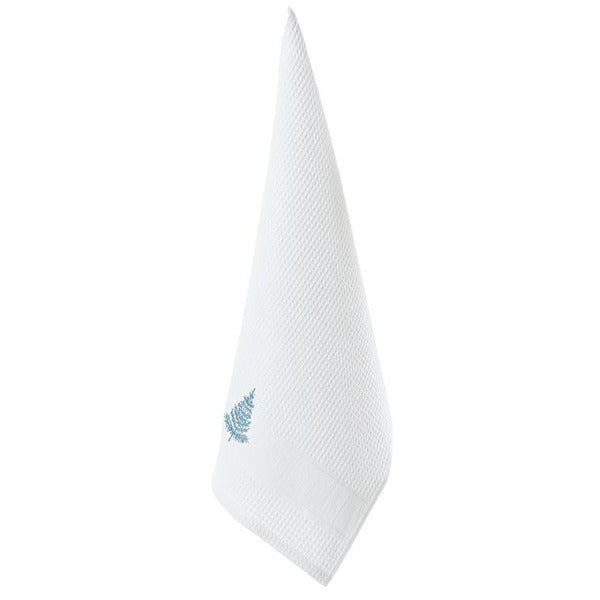 Torchon coton nid d'abeille Cimes blanc (50X70) - Allsport