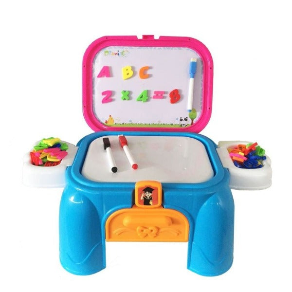 2 in 1 Learning Desk Playset 57 pcs