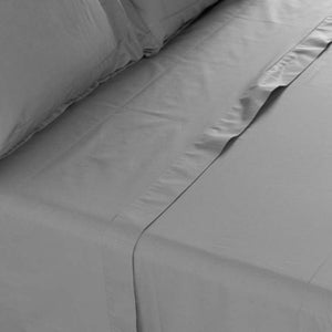 Drap de lit percale de coton Neo Gris (270x300)