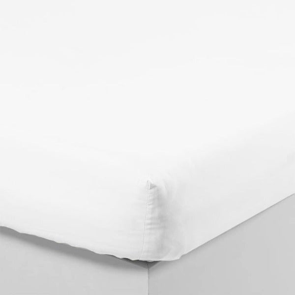 Drap housse percale de coton Neo Blanc (140x190)