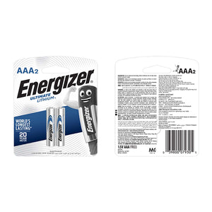 ENERGIZER ULT. LITHIUM AAA X 2 XL92BP2 - Allsport