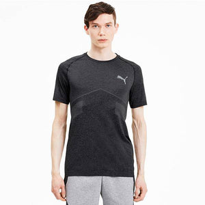 EVOSTRIPE Seamless Tee Pu.BlK - Allsport