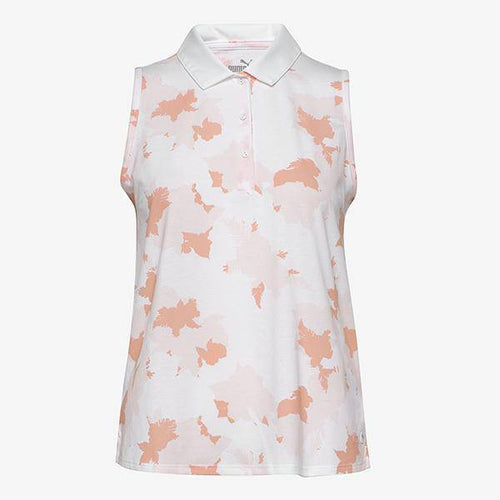 Floral Sleeveless Polo Rosewater - Allsport