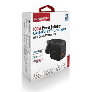 100W Power Delivery GaNFast™ Charger with Quick Charge 3.0