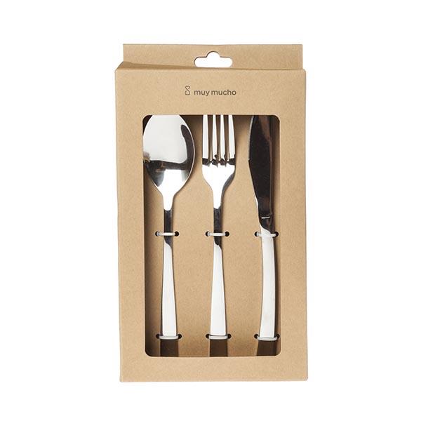 Pack of 3 Stainless Steel cutlery - Allsport
