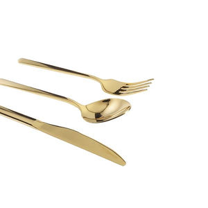 Pack of 3 gold cutlery - Allsport