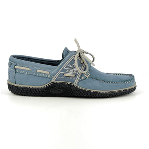 Men's Boat Shoes Blue Leather