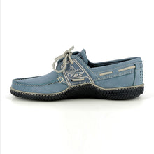 Load image into Gallery viewer, Men&#39;s Boat Shoes Blue Leather
