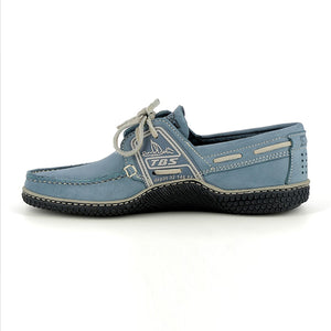 Men's Boat Shoes Blue Leather