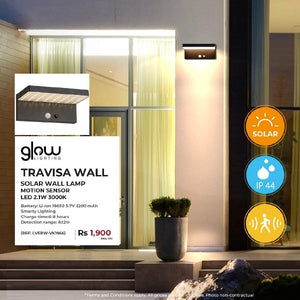 TRAVISA WALL Solar Wall Lamp Motion Sensor LED 2.1W 3000K