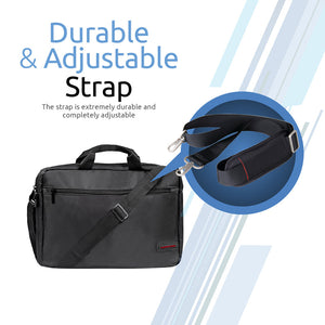 Premium Lightweight Messenger Bag for Laptops up to 15.6” with Front Storage Zipper