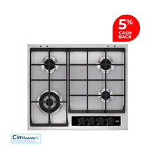 Load image into Gallery viewer, AEG 60cm Built-In Gas Hob Inox with 4 Burners and Cast Iron Support - Allsport
