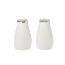 Load image into Gallery viewer, Salt shaker and pepper tree golden trim
