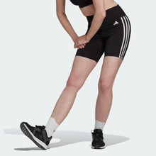 Load image into Gallery viewer, TRAINING ESSENTIALS 3-STRIPES HIGH-WAISTED SHORT LEGGINGS
