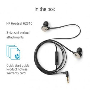 HP In Ear Stereo Headset H2310 Black And Silk Gold
