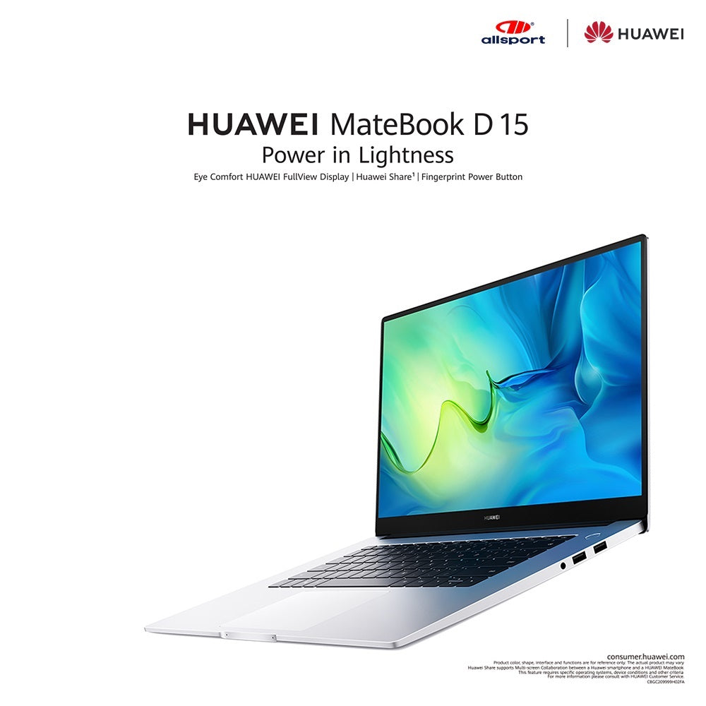 HUAWEI Matebook D15 Intel i3 256GB - Allsport
