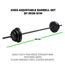 Load image into Gallery viewer, IRON GYM® 20kg Adjustable Barbell Set - Allsport
