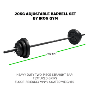 IRON GYM® 20kg Adjustable Barbell Set - Allsport