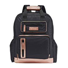 Load image into Gallery viewer, J J Cole® Papago Pack Diaper Bag- Black / Rose Gold - Allsport

