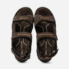 Load image into Gallery viewer, Sandals Men sole ortholite leather brown
