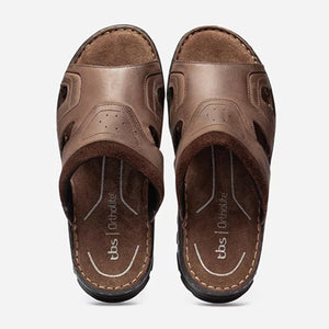 Mules Man Scratch Top Brown Leather