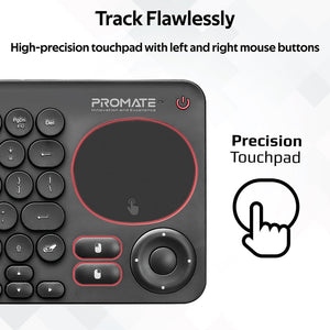 Dual Mode Portable Wireless Multimedia Keyboard with Touchpad