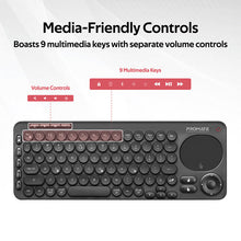 Load image into Gallery viewer, Dual Mode Portable Wireless Multimedia Keyboard with Touchpad
