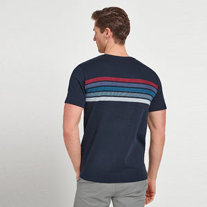 Navy Chest Blaock Regular Fit Soft Touch T-Shirt - Allsport