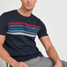 Load image into Gallery viewer, Navy Chest Blaock Regular Fit Soft Touch T-Shirt - Allsport
