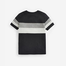 Load image into Gallery viewer, Charcoal Textured Colourblock T-Shirt (3-12mths) - Allsport
