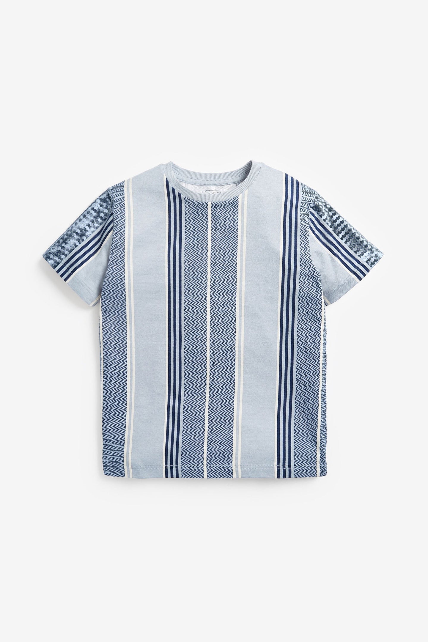 Blue Heritage Vertical Stripe Short Sleeve Jersey T-Shirt (3-12yrs) - Allsport