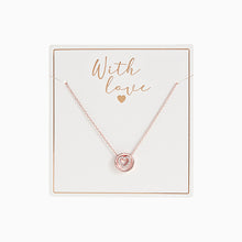 Load image into Gallery viewer, Rose Gold Tone &#39;With Love&#39; Pavé Heart Necklace - Allsport
