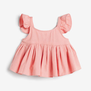 Pink Frill Blouse And Shorts Co-ord Set (3mths-6yrs) - Allsport