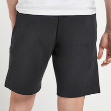 Load image into Gallery viewer, Black Jersey Shorts With Zip Pockets - Allsport
