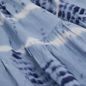 Blue Tie Dye Cotton Tiered Sundress (3mths-6yrs) - Allsport