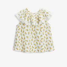 Load image into Gallery viewer, Ivory Frill Collar Ditsy Blouse (3mths-6yrs) - Allsport
