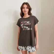 Load image into Gallery viewer, Black Elephant Cotton Short Pyjama Set - Allsport
