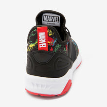 Load image into Gallery viewer, Black Marvel® Avengers Elastic Lace Trainers (Older Boys)
