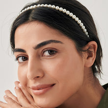 Load image into Gallery viewer, Cream Bridal Pearl Headband
