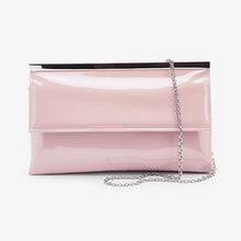 Load image into Gallery viewer, Nude Pink  Clutch Bag With Detachable Cross Body Chain

