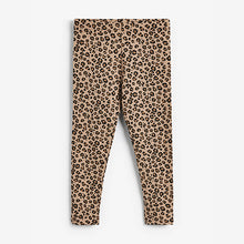 Load image into Gallery viewer, Animal Neutral Glitter Print Leggings (3-12yrs)
