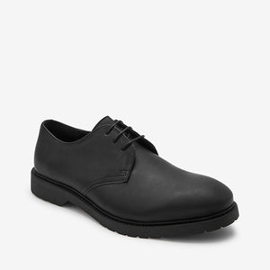 Black Cleated Lace-Up Derby Shoes - Allsport