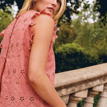 Load image into Gallery viewer, Pink Broderie Top - Allsport
