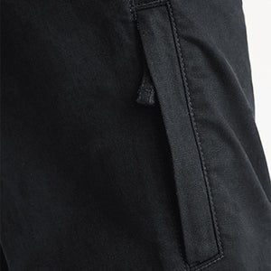 Black Slim Fit Stretch Utility Trousers