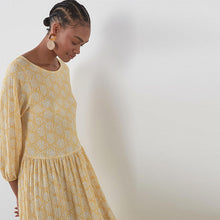 Load image into Gallery viewer, Yellow Tier Midi Dress - Allsport

