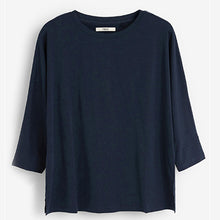 Load image into Gallery viewer, Navy 3/4 Dolman Sleeve Top
