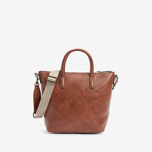 Load image into Gallery viewer, Tan Brown Plait Detail Strap Shopper Bag - Allsport
